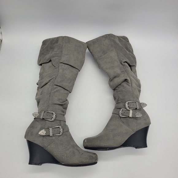 So Authentic American Heritage Women’s 7 M Boots LIMOUSINE Grey - Picture 5 of 15